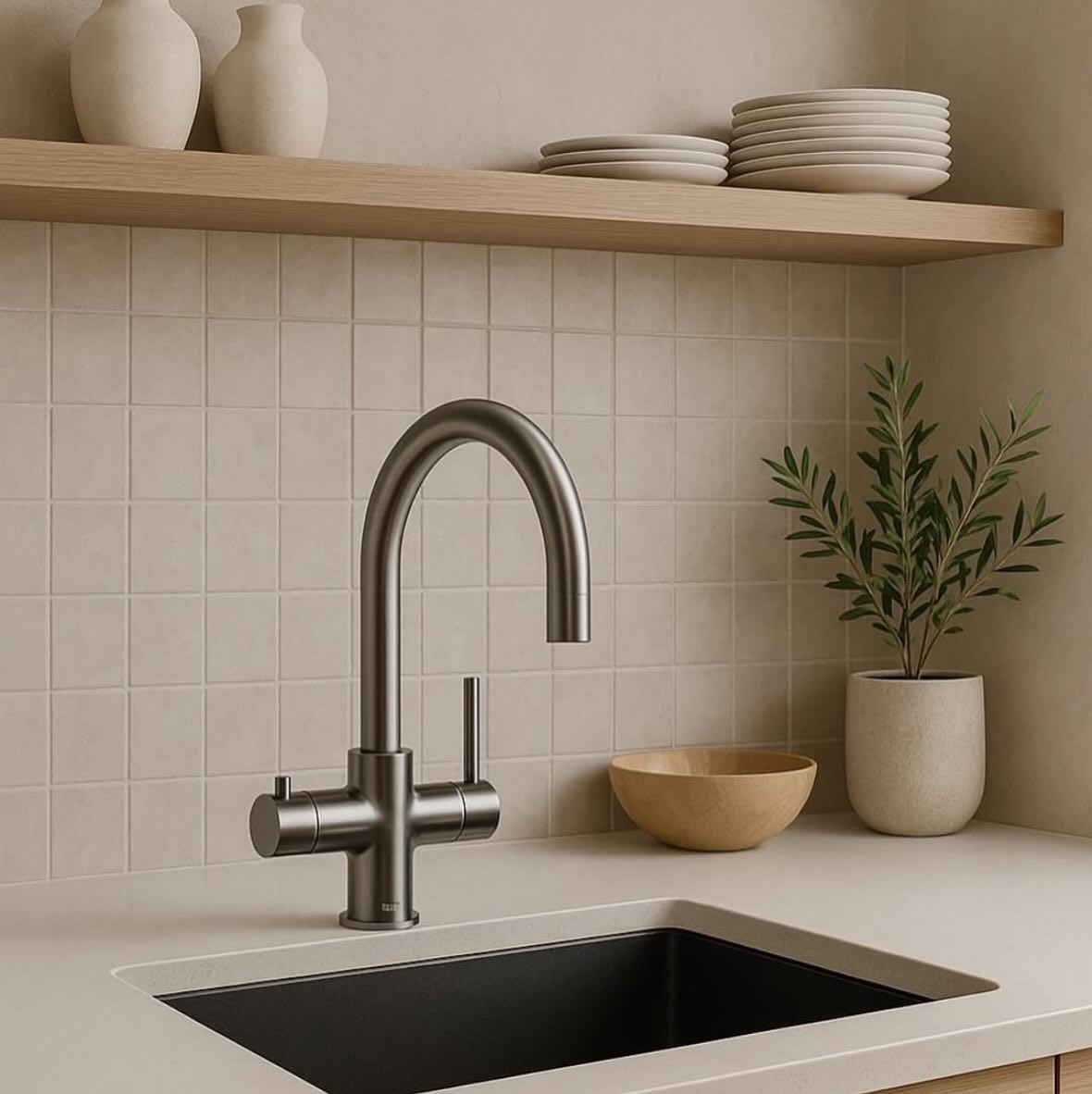 Gun Metal Grey 4 in 1 tap